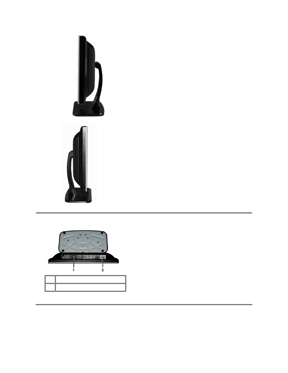 Bottom view, Monitor specifications, General | Dell SE178WFP Monitor User Manual | Page 4 / 22