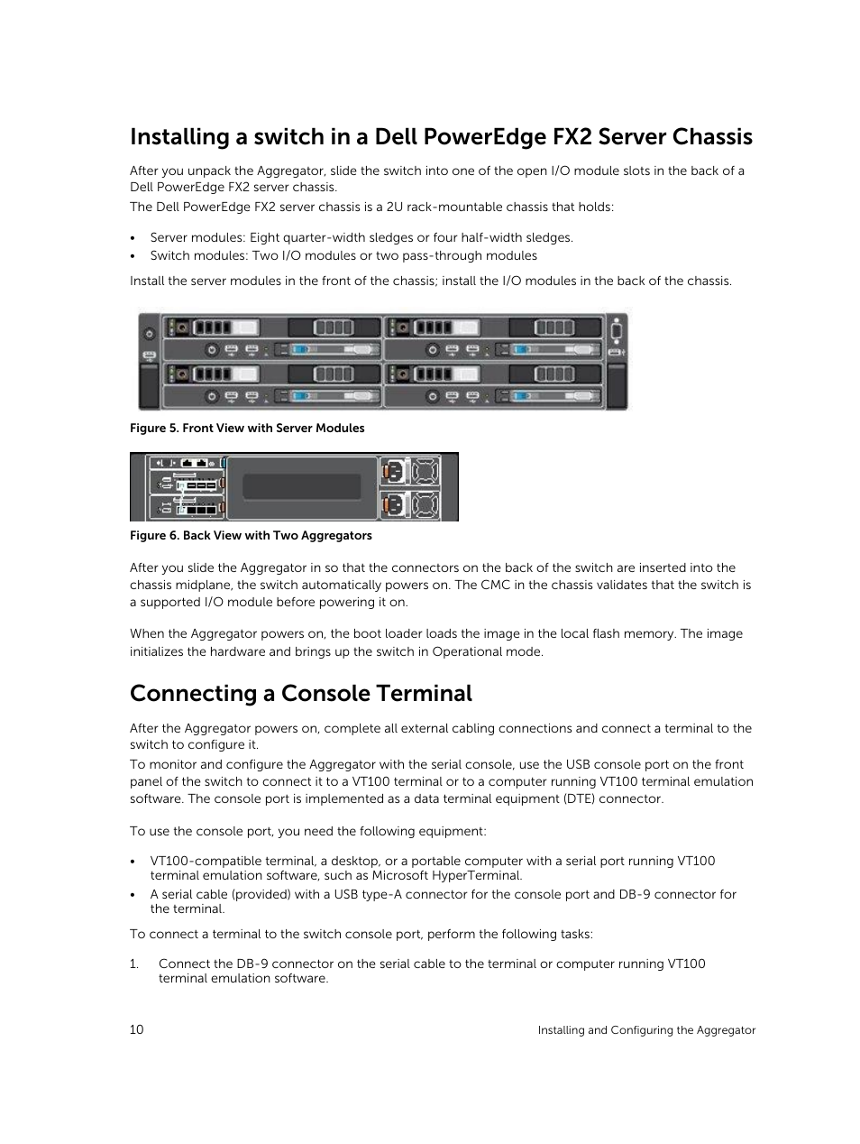 Connecting a console terminal | Dell PowerEdge FX2/FX2s User Manual | Page 10 / 13