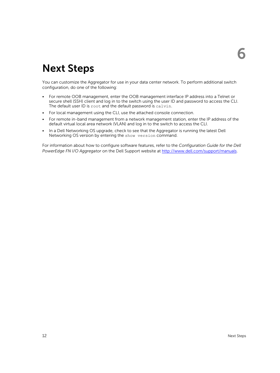 Next steps | Dell PowerEdge FX2/FX2s User Manual | Page 12 / 13