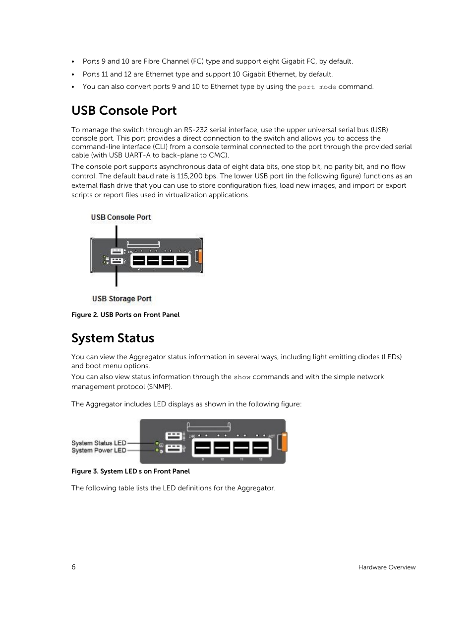 Usb console port, System status | Dell PowerEdge FX2/FX2s User Manual | Page 6 / 13