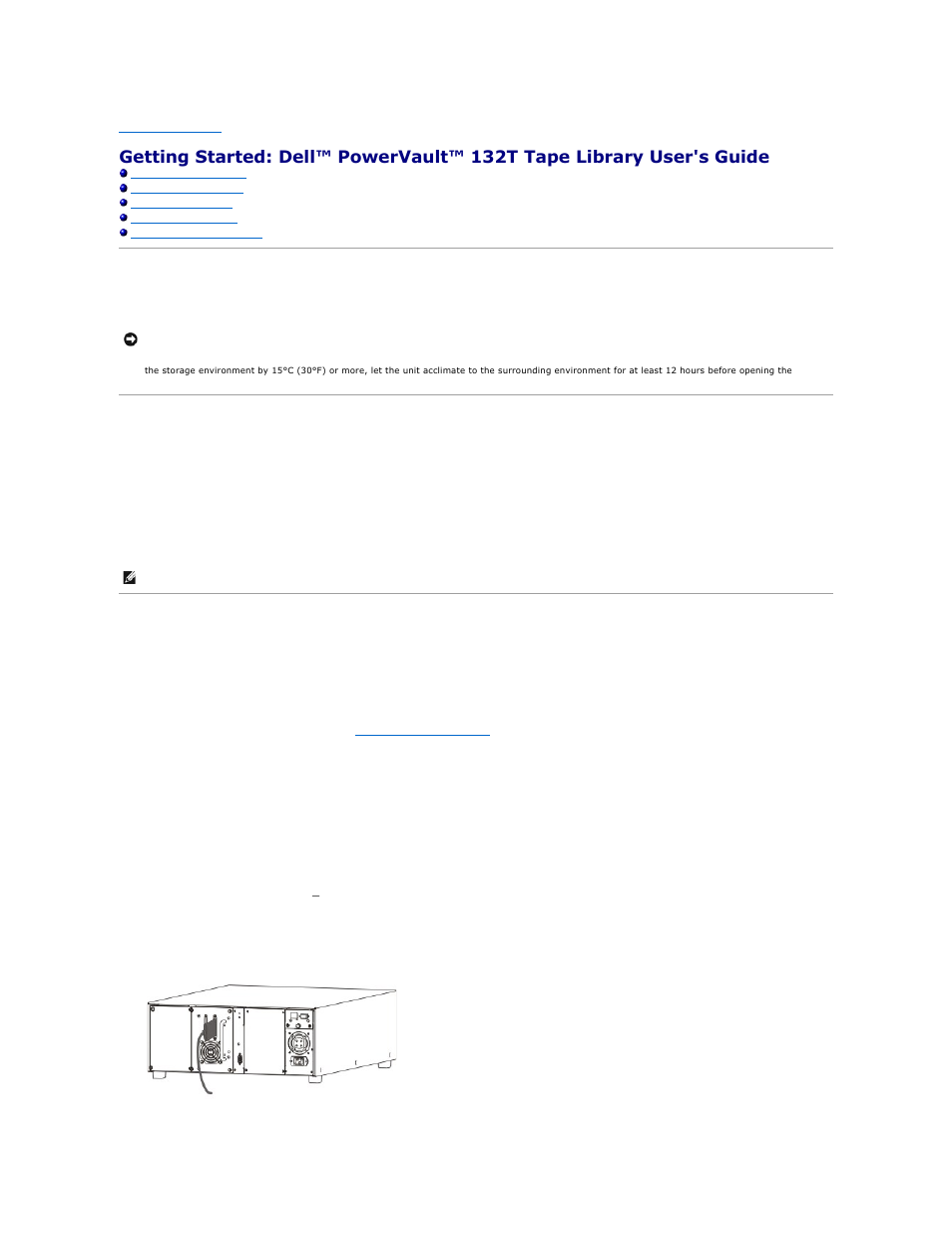 Unpacking and inspecting, Checking the accessories, Setting up your library | Connecting to scsi drives | Dell PowerVault 132T LTO/SDLT (Tape Library) User Manual | Page 15 / 89