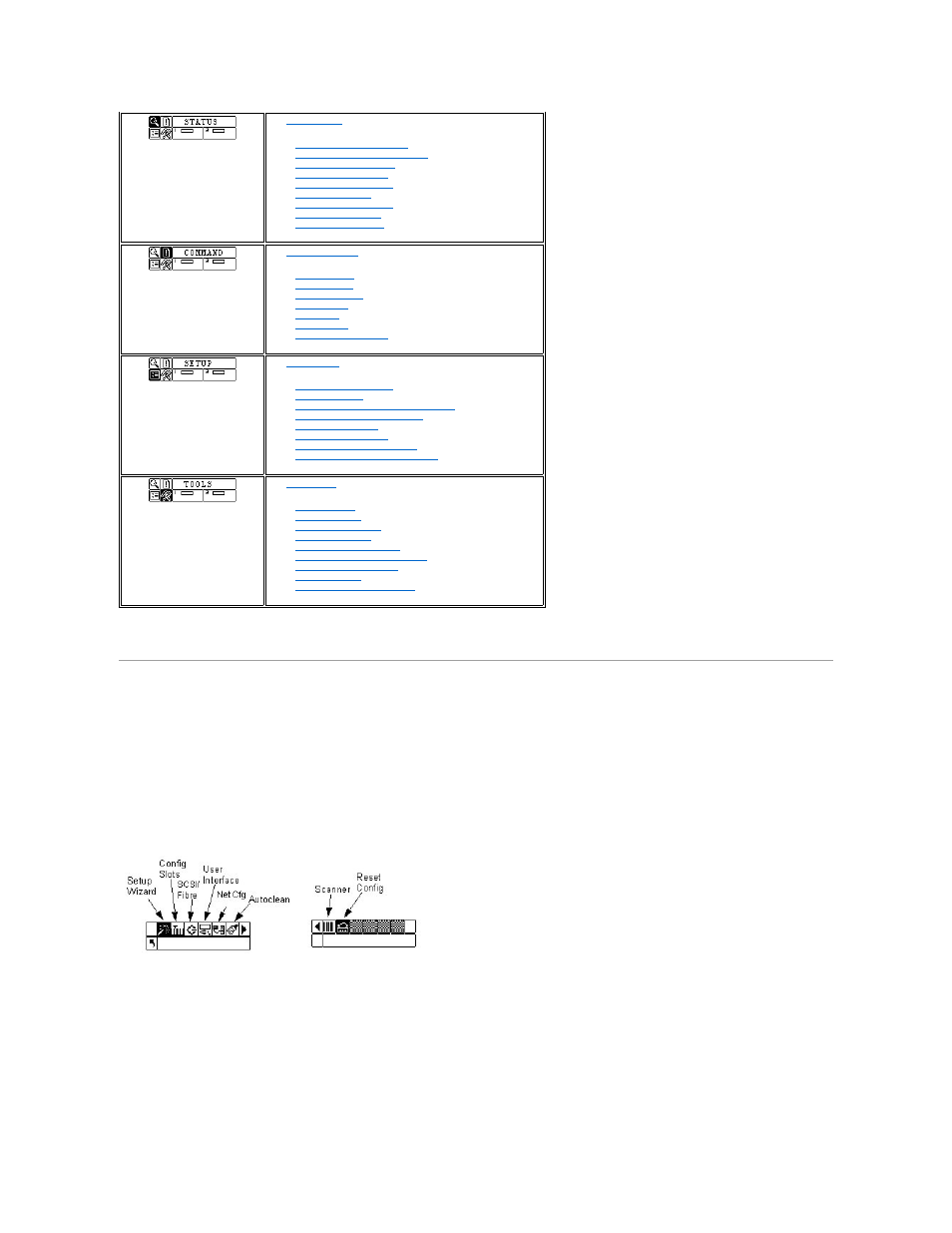 Using the setup menu, Using the setup wizard | Dell PowerVault 132T LTO/SDLT (Tape Library) User Manual | Page 34 / 89