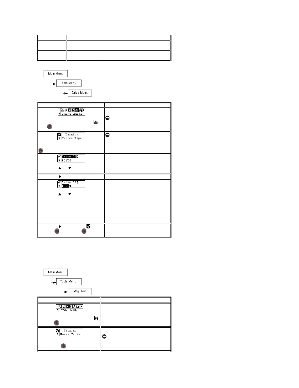 Perform a manufacturing test, Manufacturing test | Dell PowerVault 132T LTO/SDLT (Tape Library) User Manual | Page 69 / 89