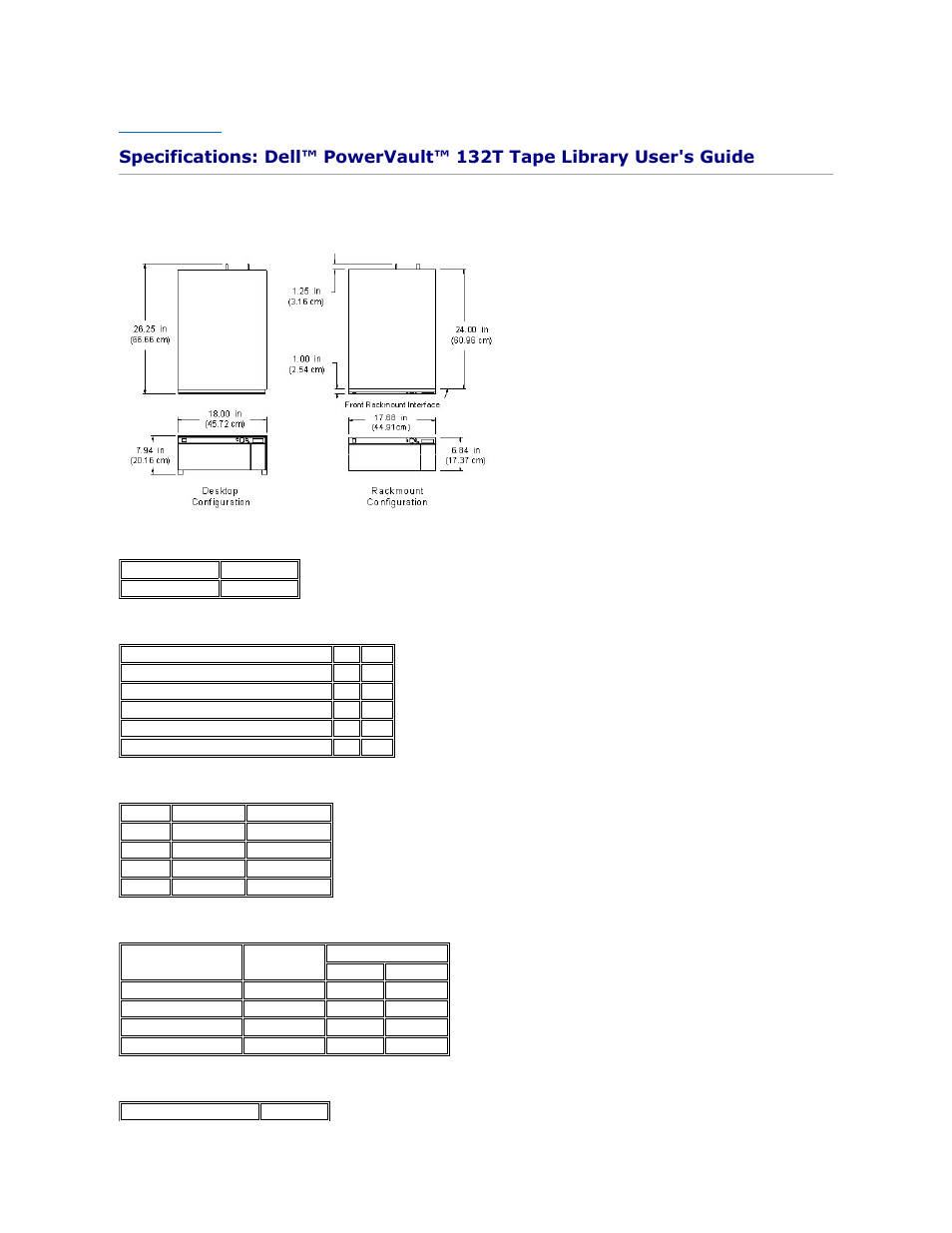 Dimensions | Dell PowerVault 132T LTO/SDLT (Tape Library) User Manual | Page 83 / 89