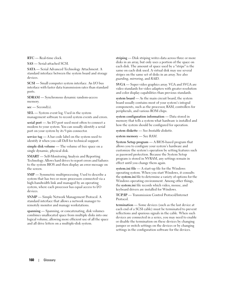 Dell PowerEdge 6950 User Manual | Page 160 / 166