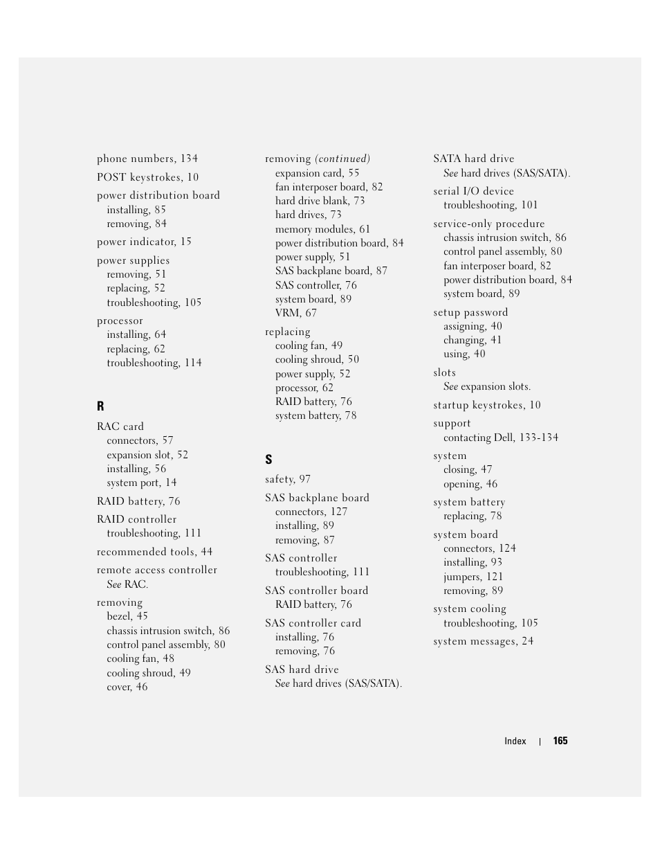 Dell PowerEdge 6950 User Manual | Page 165 / 166