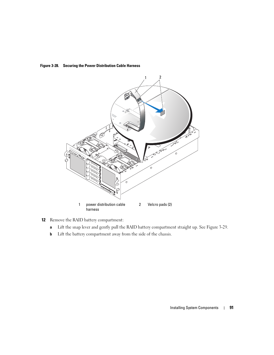 The side of the chassis. see figure 3-28 | Dell PowerEdge 6950 User Manual | Page 91 / 166