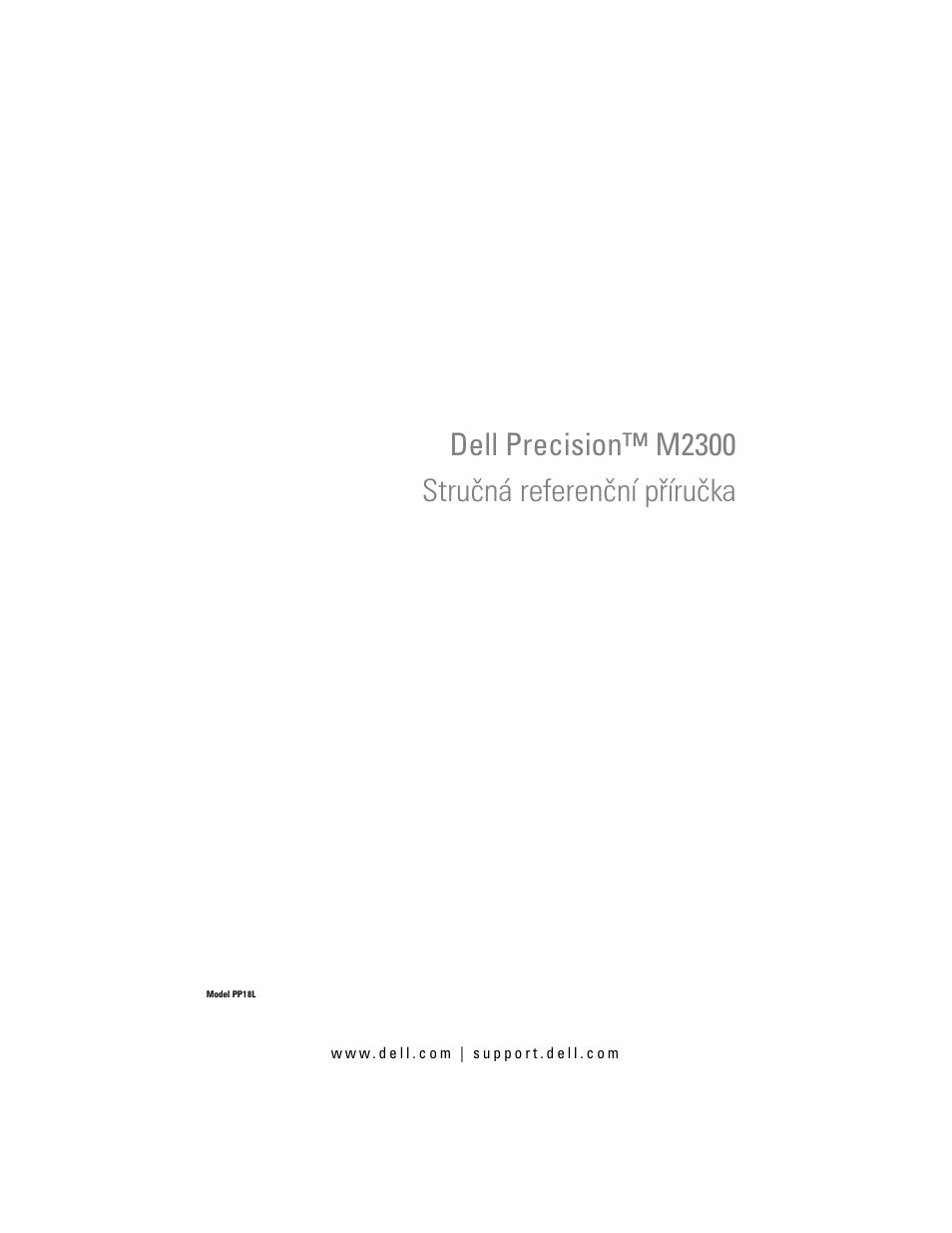 Stručná referenční příručka, Dell precision™ m2300 stručná referenční příručka | Dell Precision M2300 (Late 2007) User Manual | Page 61 / 244