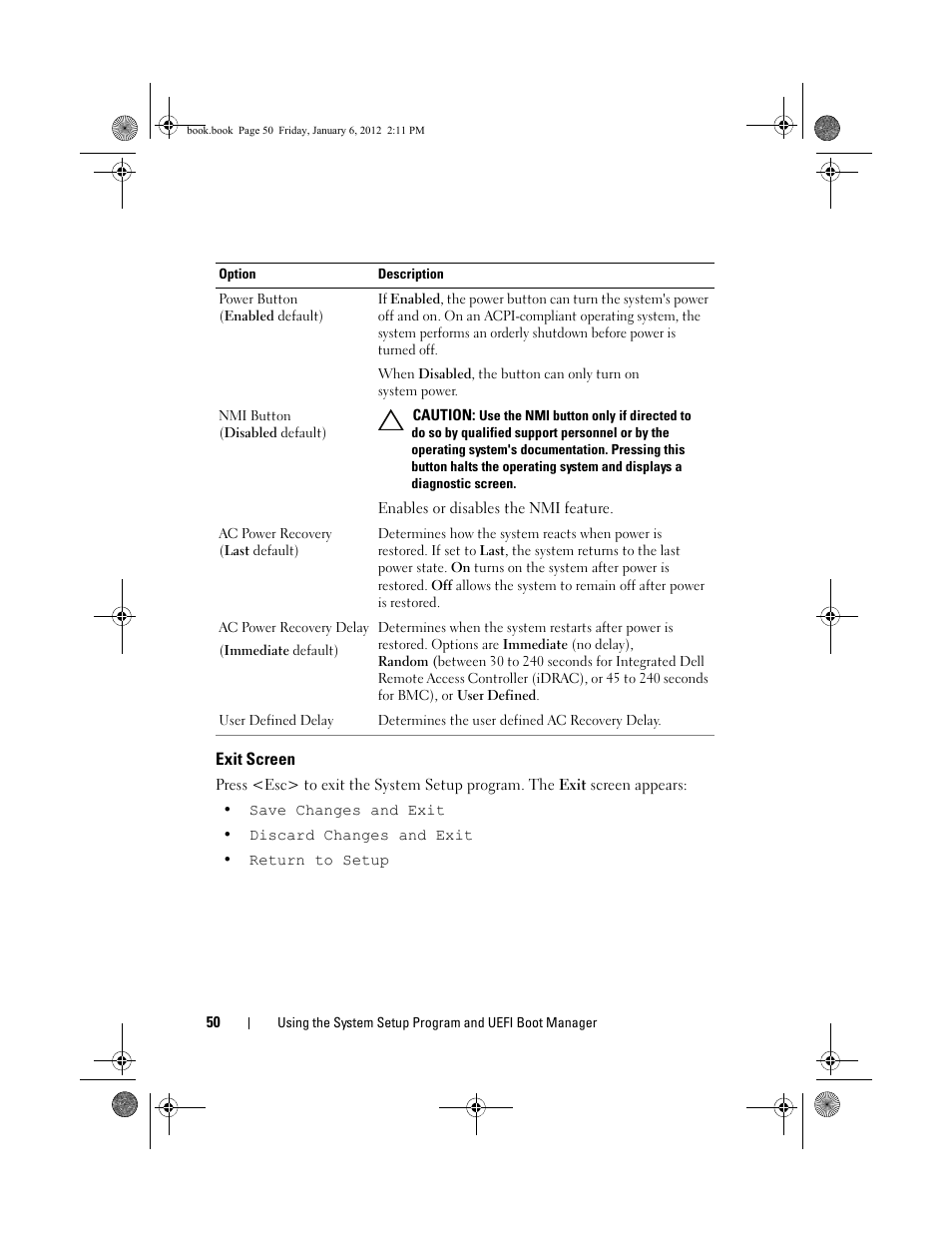 Exit screen | Dell DR4000 User Manual | Page 50 / 156