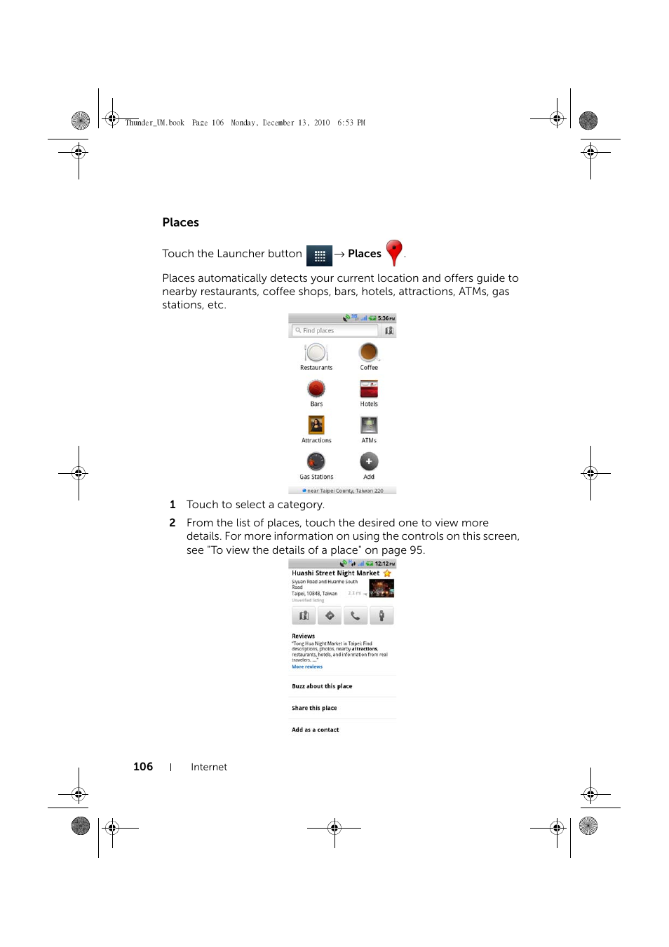 Places | Dell Mobile Venue User Manual | Page 106 / 161