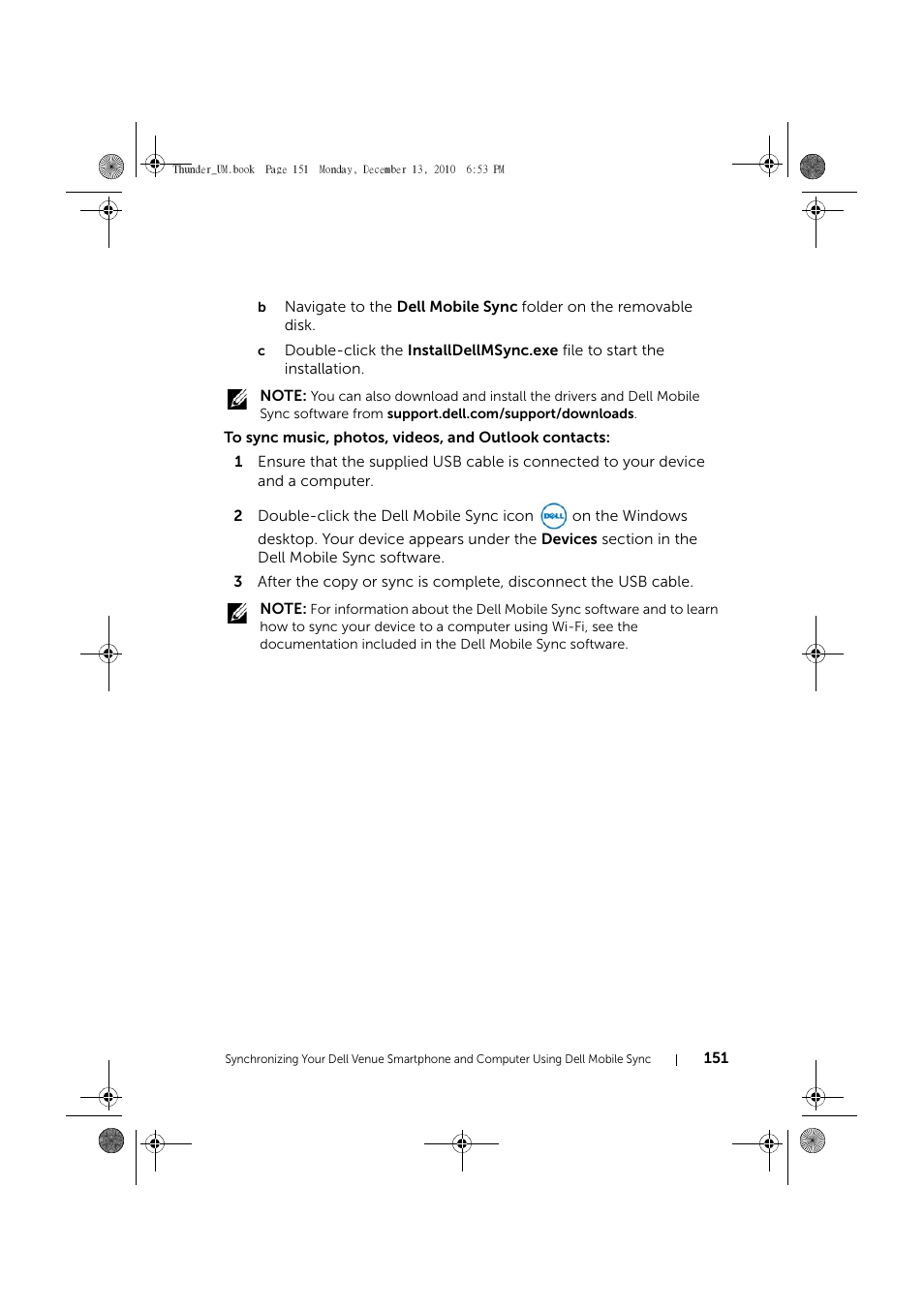 Dell Mobile Venue User Manual | Page 151 / 161