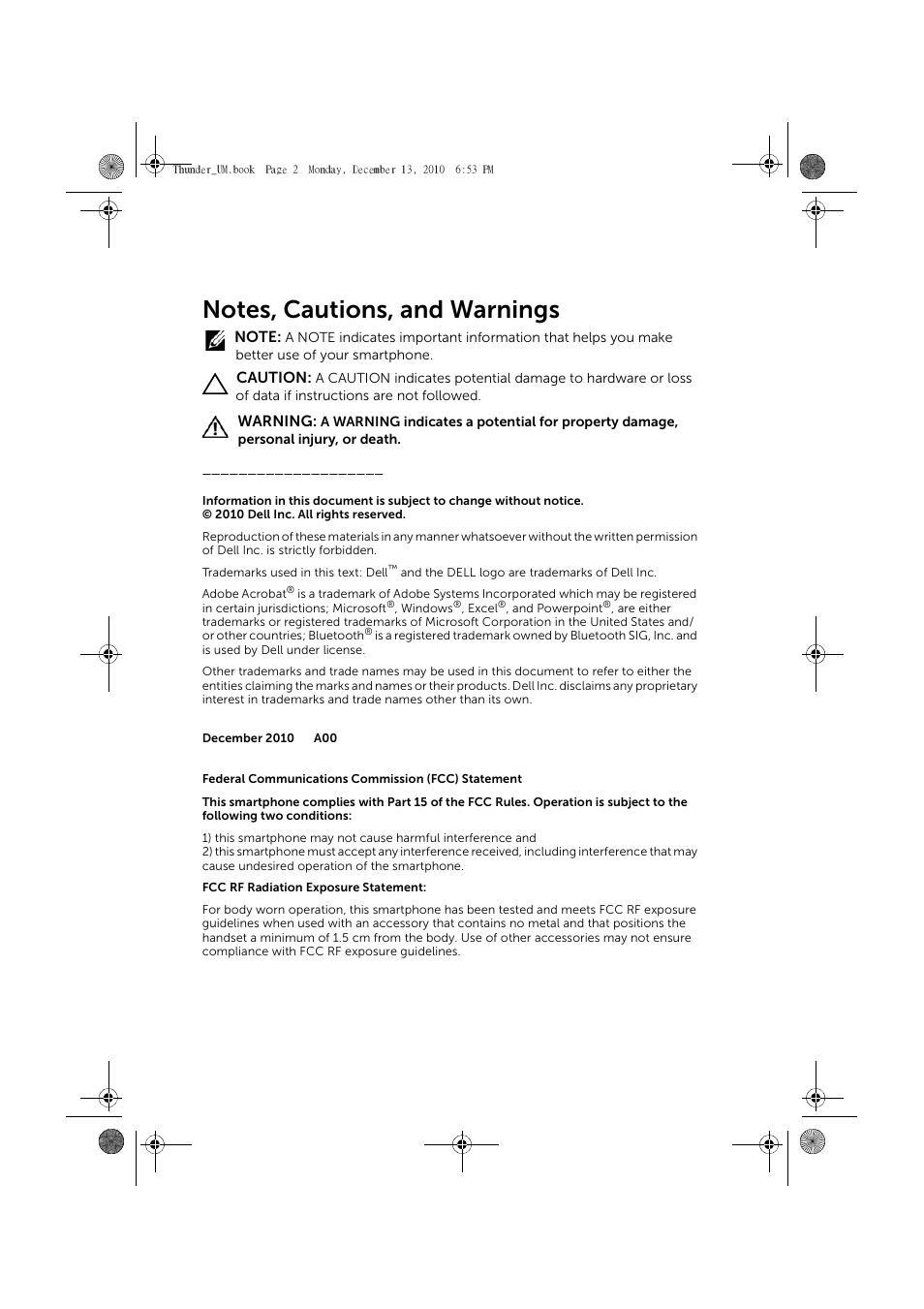 Notes, cautions, and warnings | Dell Mobile Venue User Manual | Page 2 / 161