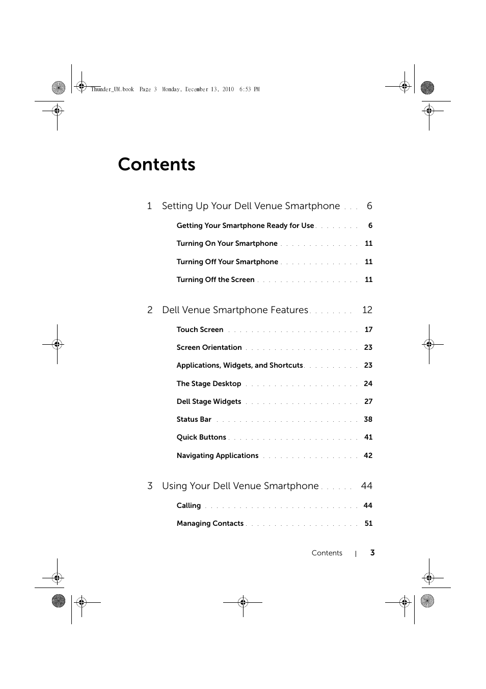 Dell Mobile Venue User Manual | Page 3 / 161