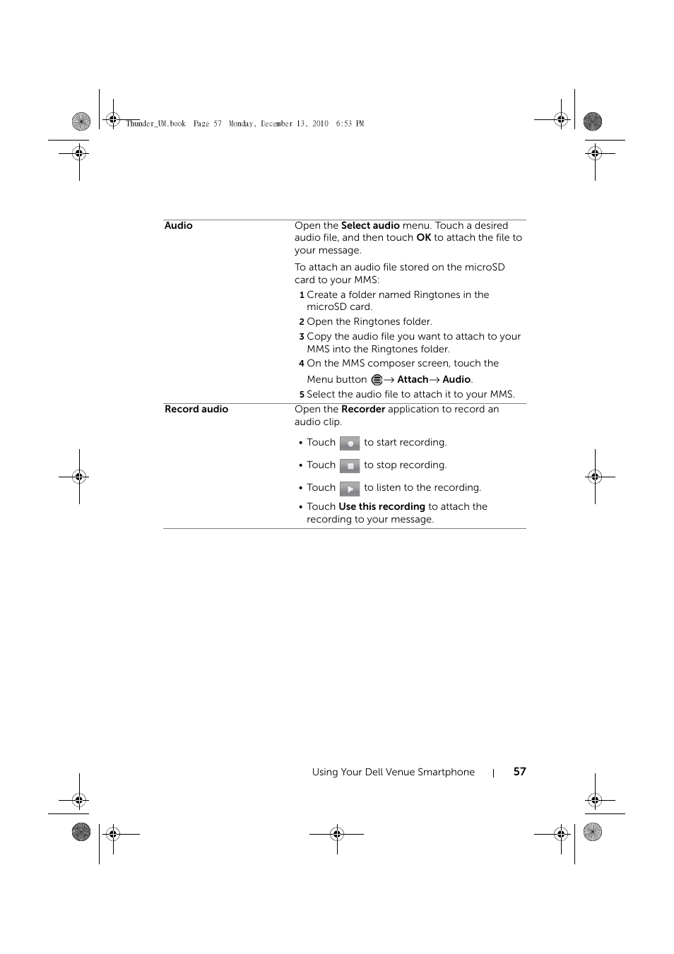 Dell Mobile Venue User Manual | Page 57 / 161