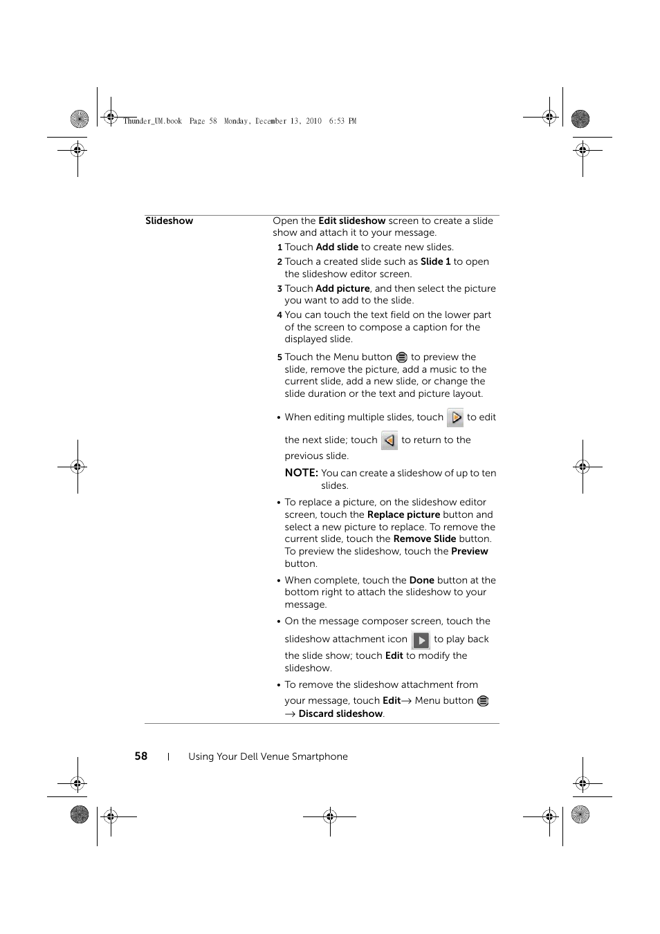 Dell Mobile Venue User Manual | Page 58 / 161