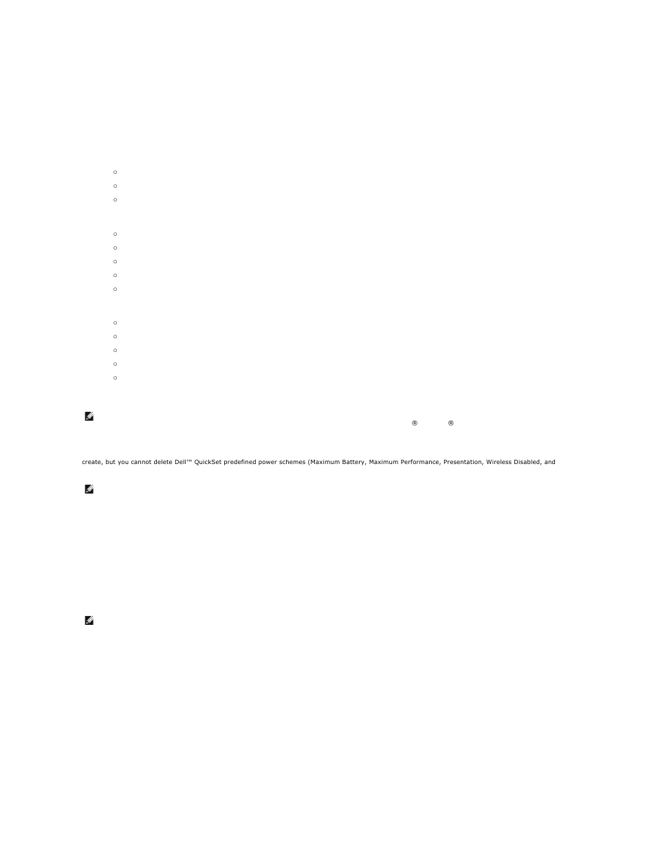 Battery alarms, see, Setting battery alarms and actions | Dell Latitude 120L User Manual | Page 13 / 104