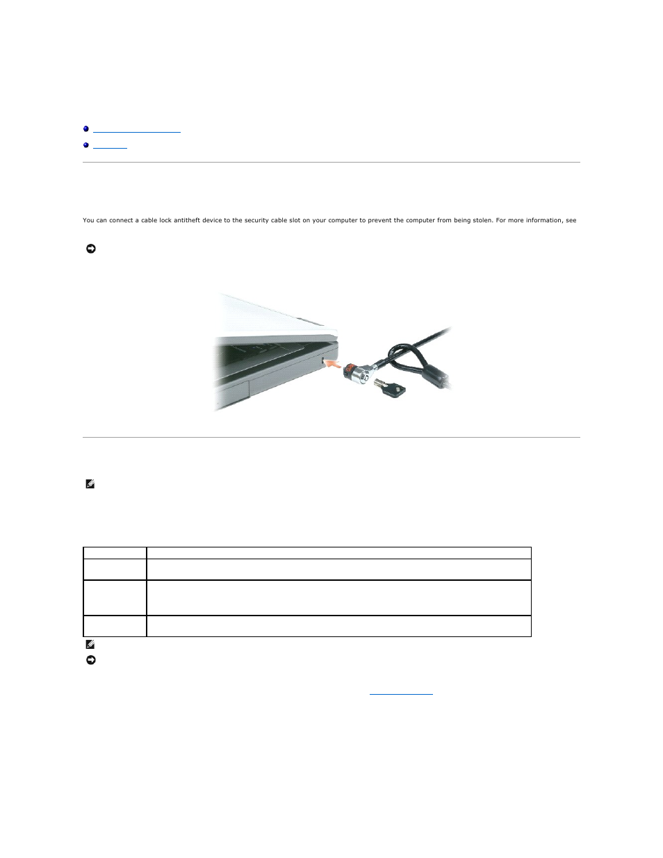 Securing your computer, Cable lock antitheft devices, Passwords | Using a primary password | Dell Latitude 120L User Manual | Page 65 / 104