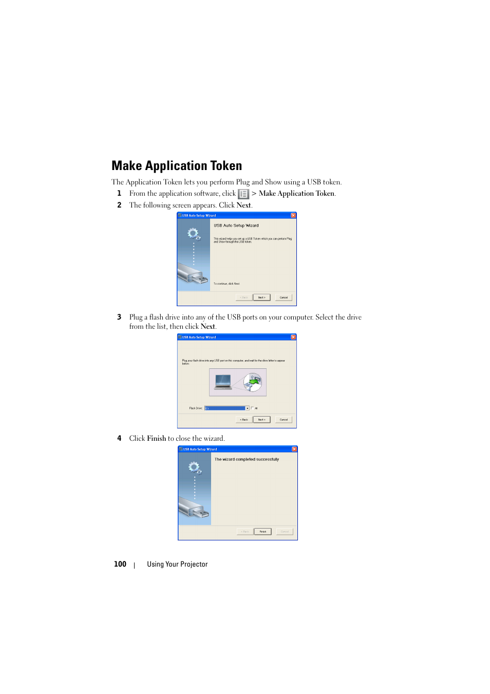 Make application token, See "make | Dell 4320 Projector User Manual | Page 100 / 121