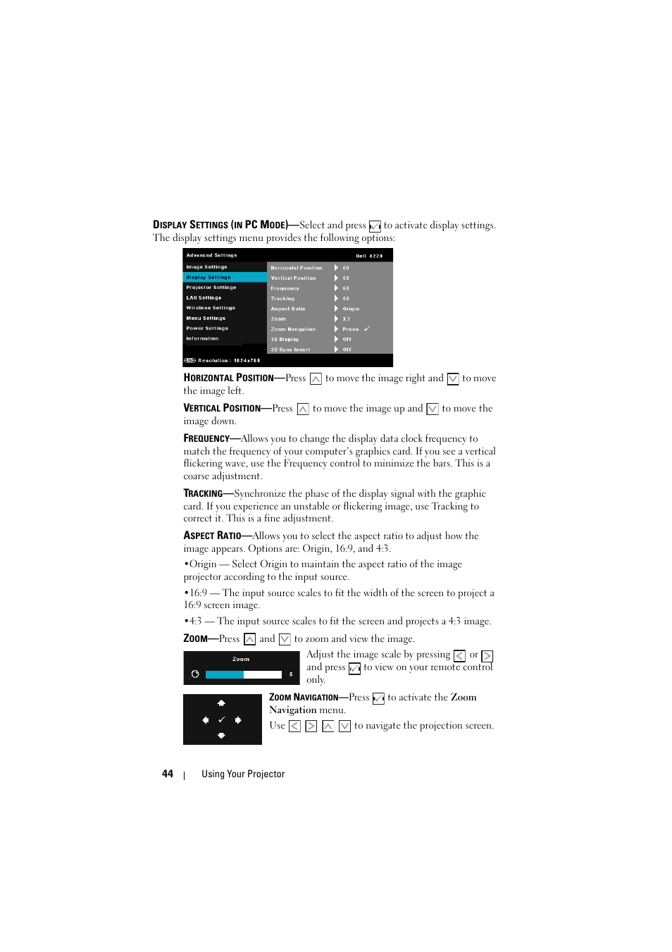 Dell 4320 Projector User Manual | Page 44 / 121
