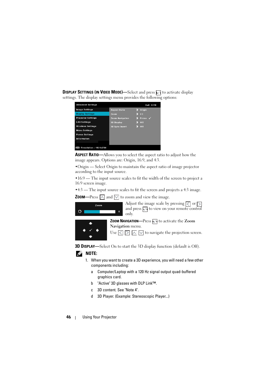 Dell 4320 Projector User Manual | Page 46 / 121