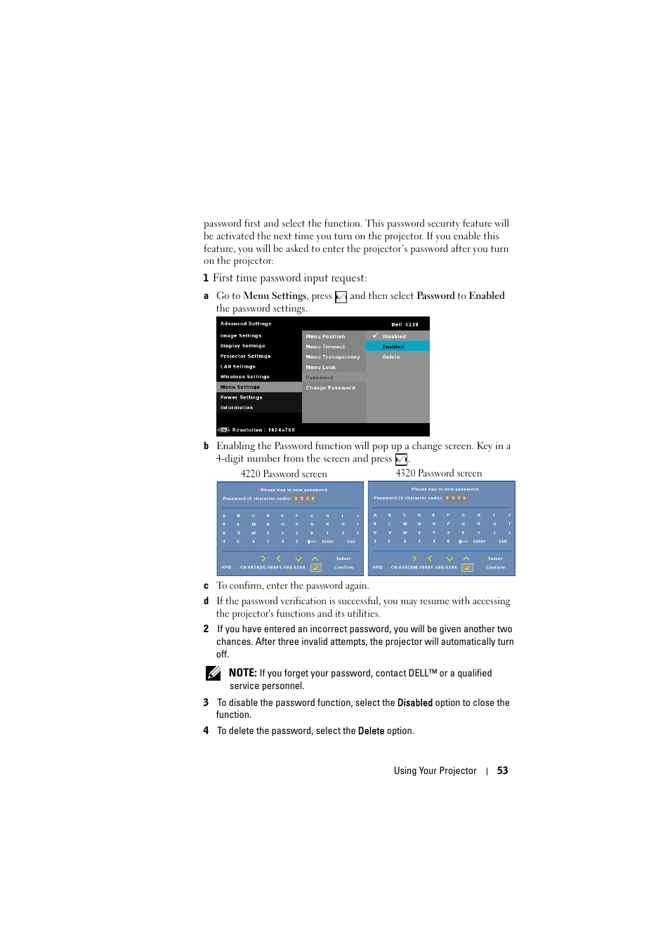 Dell 4320 Projector User Manual | Page 53 / 121