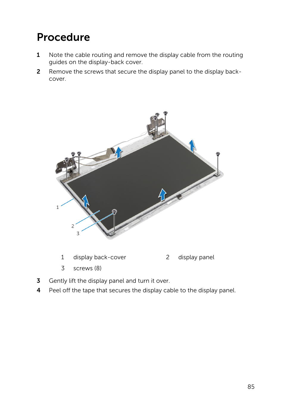 Procedure | Dell Inspiron 17 (5748, Mid 2013) User Manual | Page 85 / 93