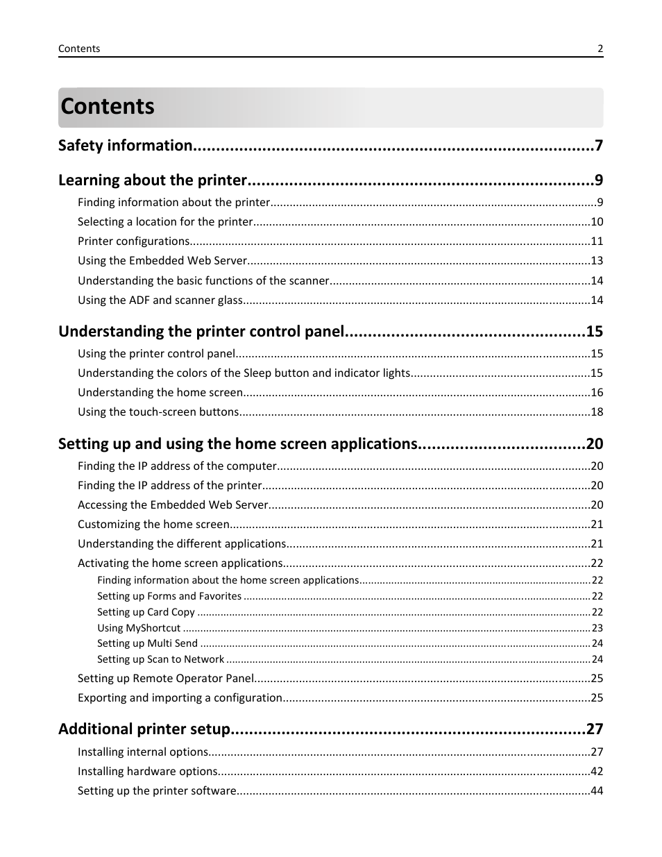 Dell B3465dnf Mono Laser Multifunction Printer User Manual | Page 2 / 315