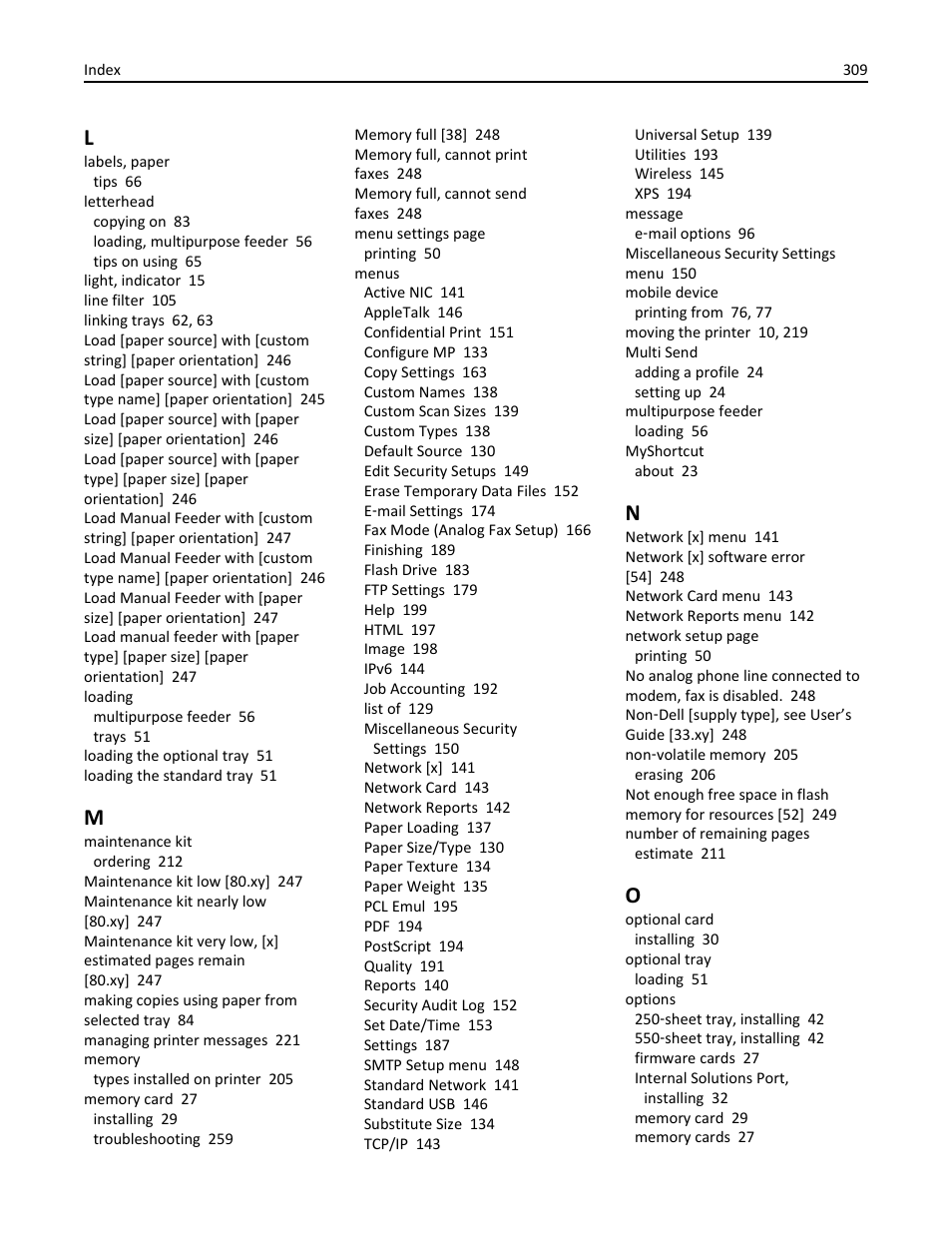 Dell B3465dnf Mono Laser Multifunction Printer User Manual | Page 309 / 315