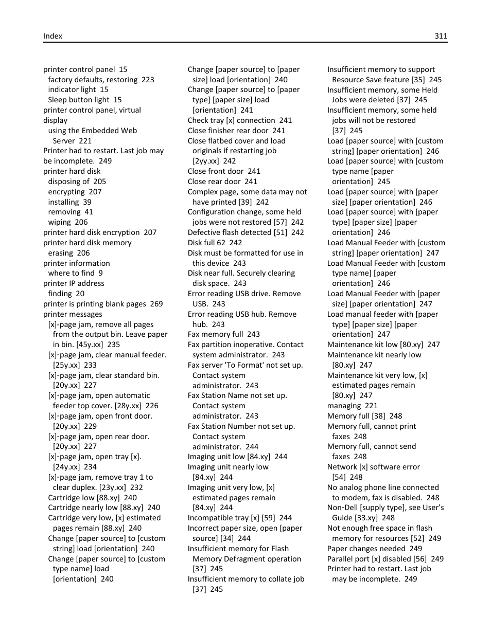 Dell B3465dnf Mono Laser Multifunction Printer User Manual | Page 311 / 315