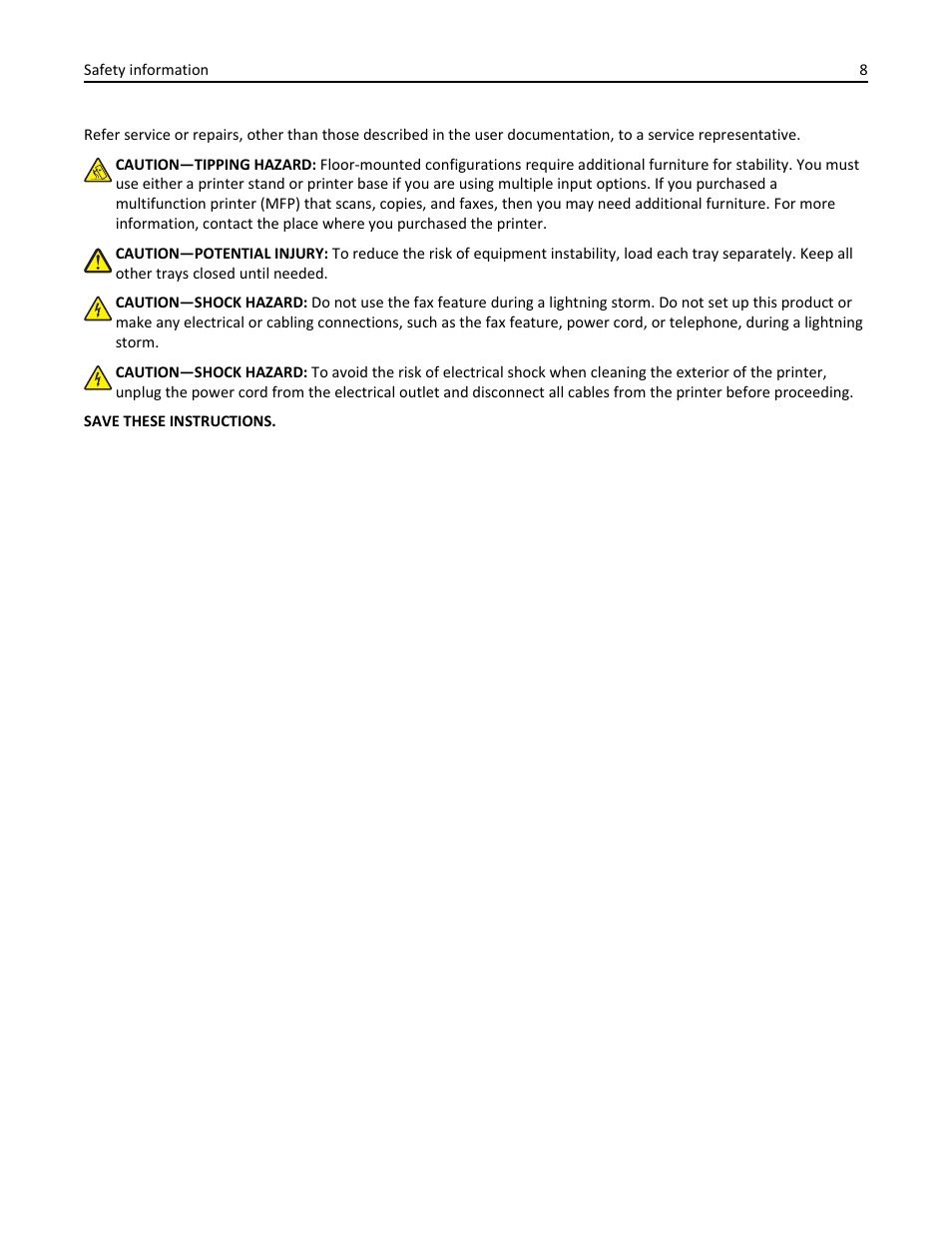 Dell B3465dnf Mono Laser Multifunction Printer User Manual | Page 8 / 315