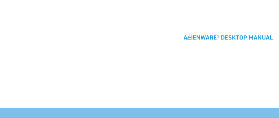 Dell Alienware Aurora R2 (Early 2010) User Manual | 68 pages