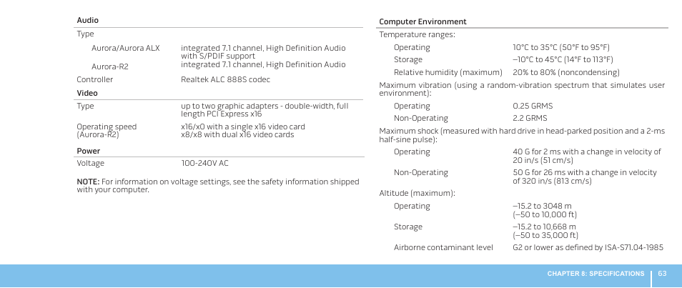 Dell Alienware Aurora R2 (Early 2010) User Manual | Page 63 / 68
