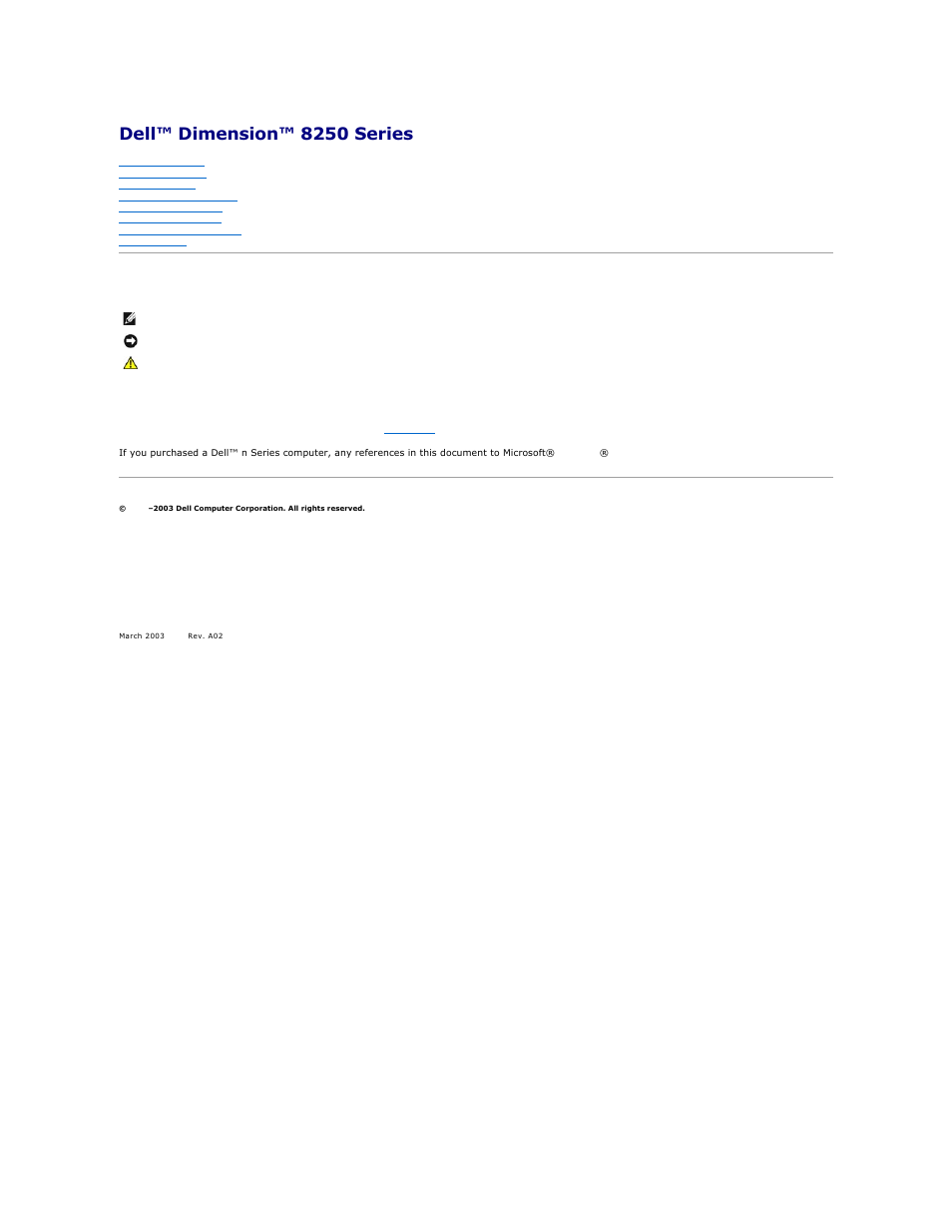 Dell Dimension 8250 User Manual | 55 pages