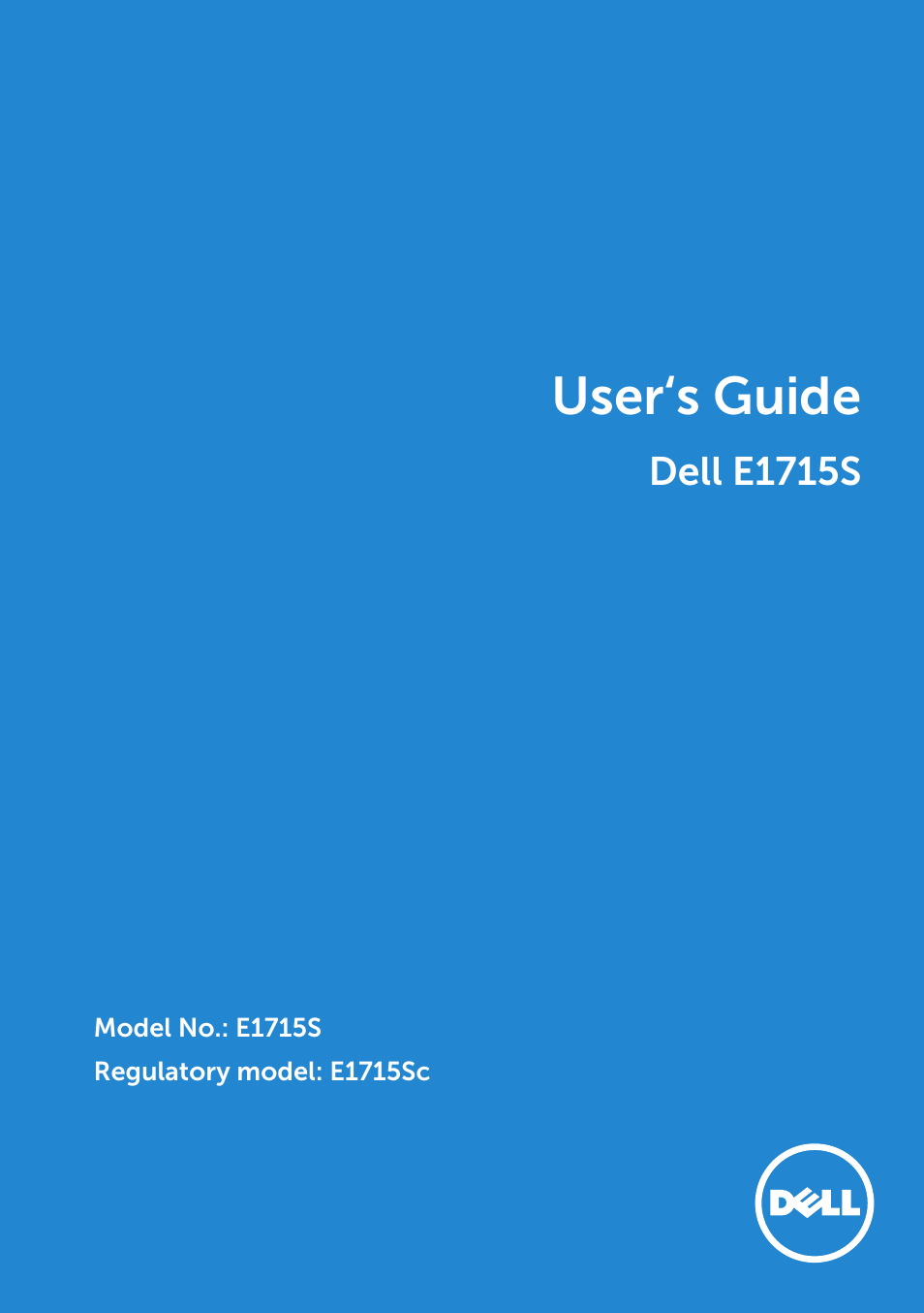 Dell E1715S Monitor User Manual | 64 pages