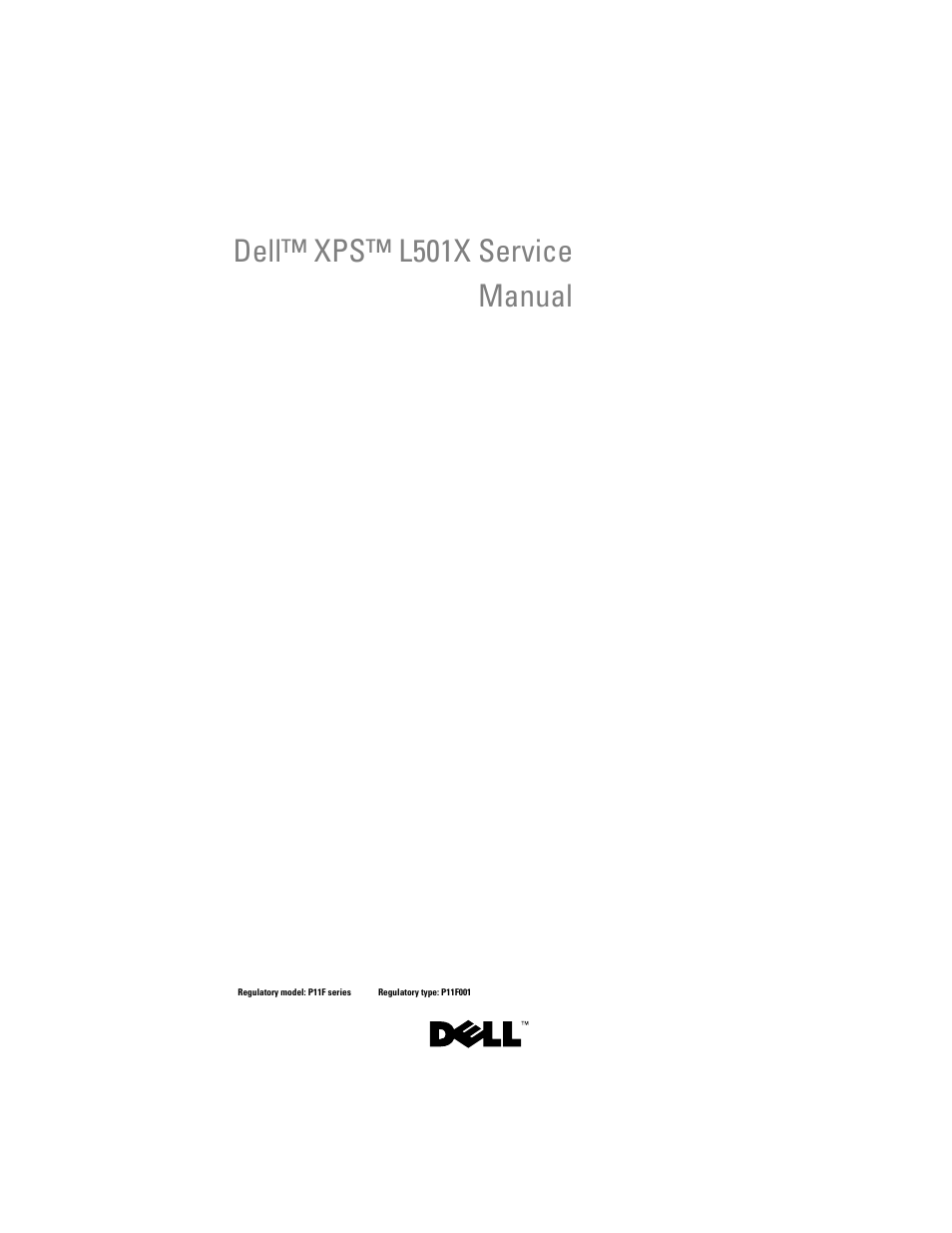 Dell XPS 15 (L501X, Late 2010) User Manual | 114 pages