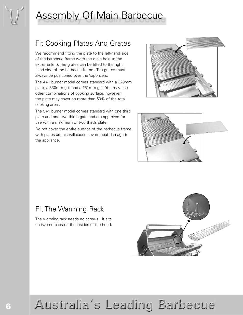 Assembly of main barbecue | BeefEater SL4000s User Manual | Page 6 / 21