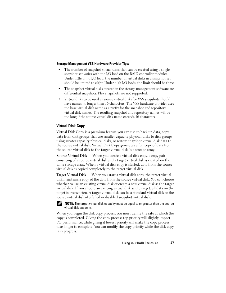 Virtual disk copy | Dell PowerVault MD3000i User Manual | Page 47 / 106