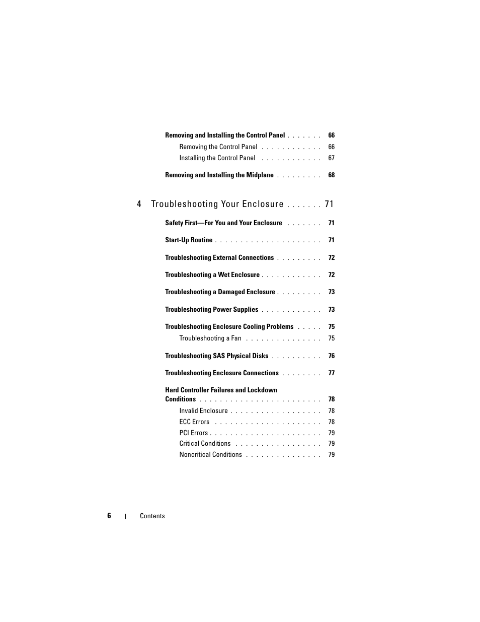 4 troubleshooting your enclosure | Dell PowerVault MD3000i User Manual | Page 6 / 106