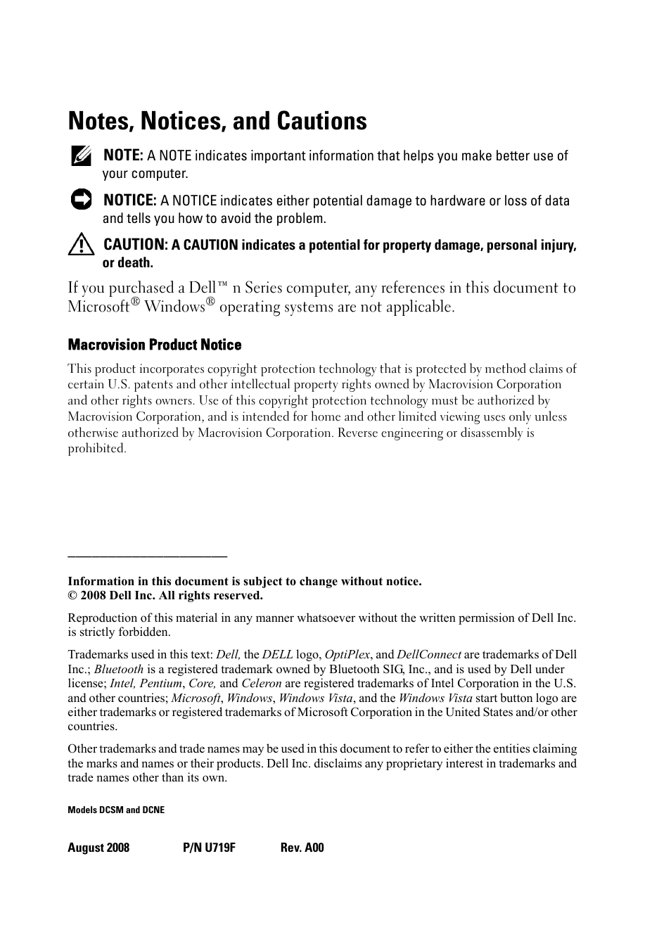Dell OptiPlex 360 (Late 2008) User Manual | Page 2 / 62