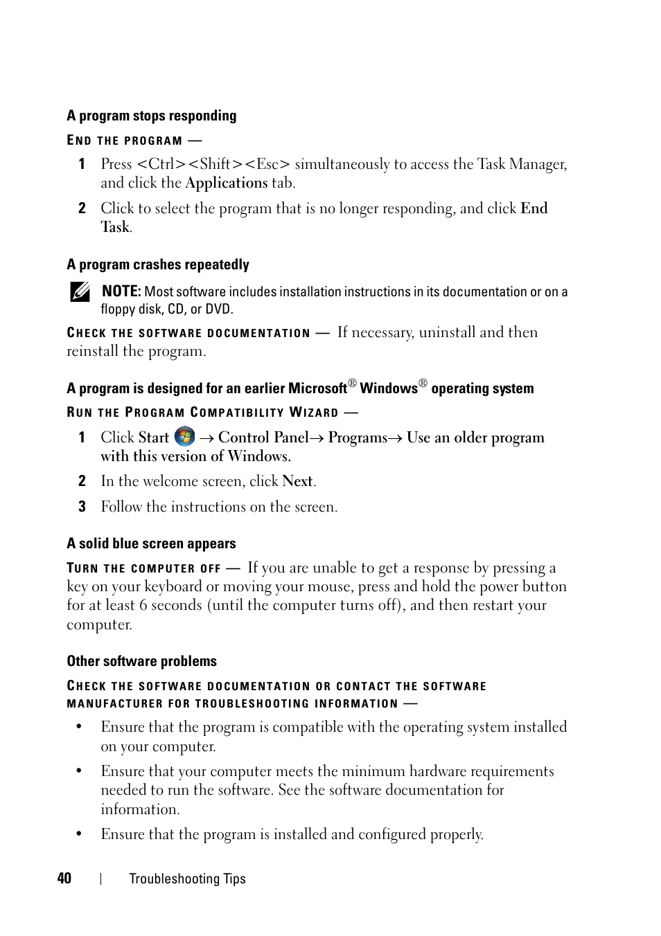 Dell OptiPlex 360 (Late 2008) User Manual | Page 40 / 62