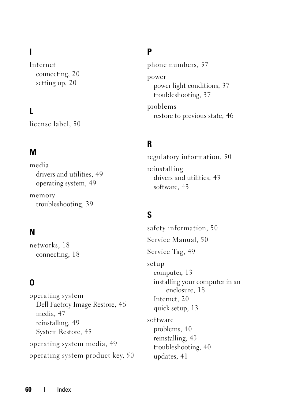 Dell OptiPlex 360 (Late 2008) User Manual | Page 60 / 62