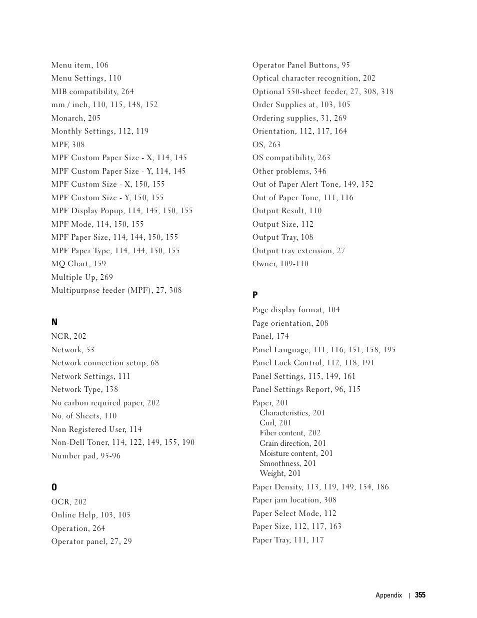 Dell C2660dn Color Laser Printer User Manual | Page 357 / 361