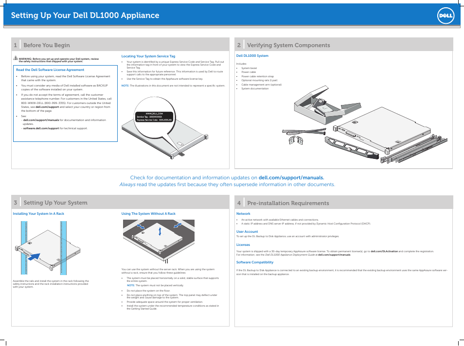 Dell DL1000 User Manual | 2 pages