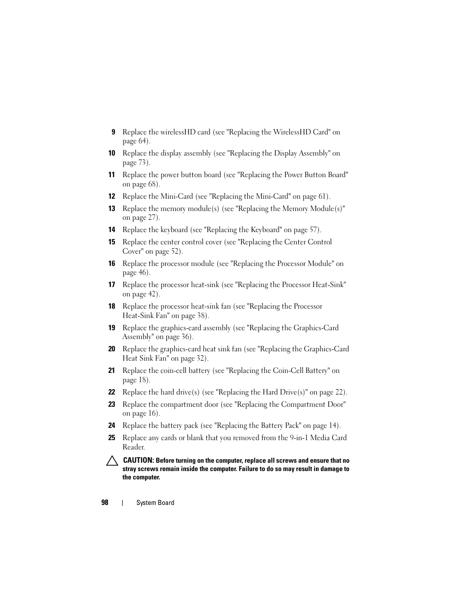 Dell Alienware M17x R3 (Early 2011) User Manual | Page 98 / 110