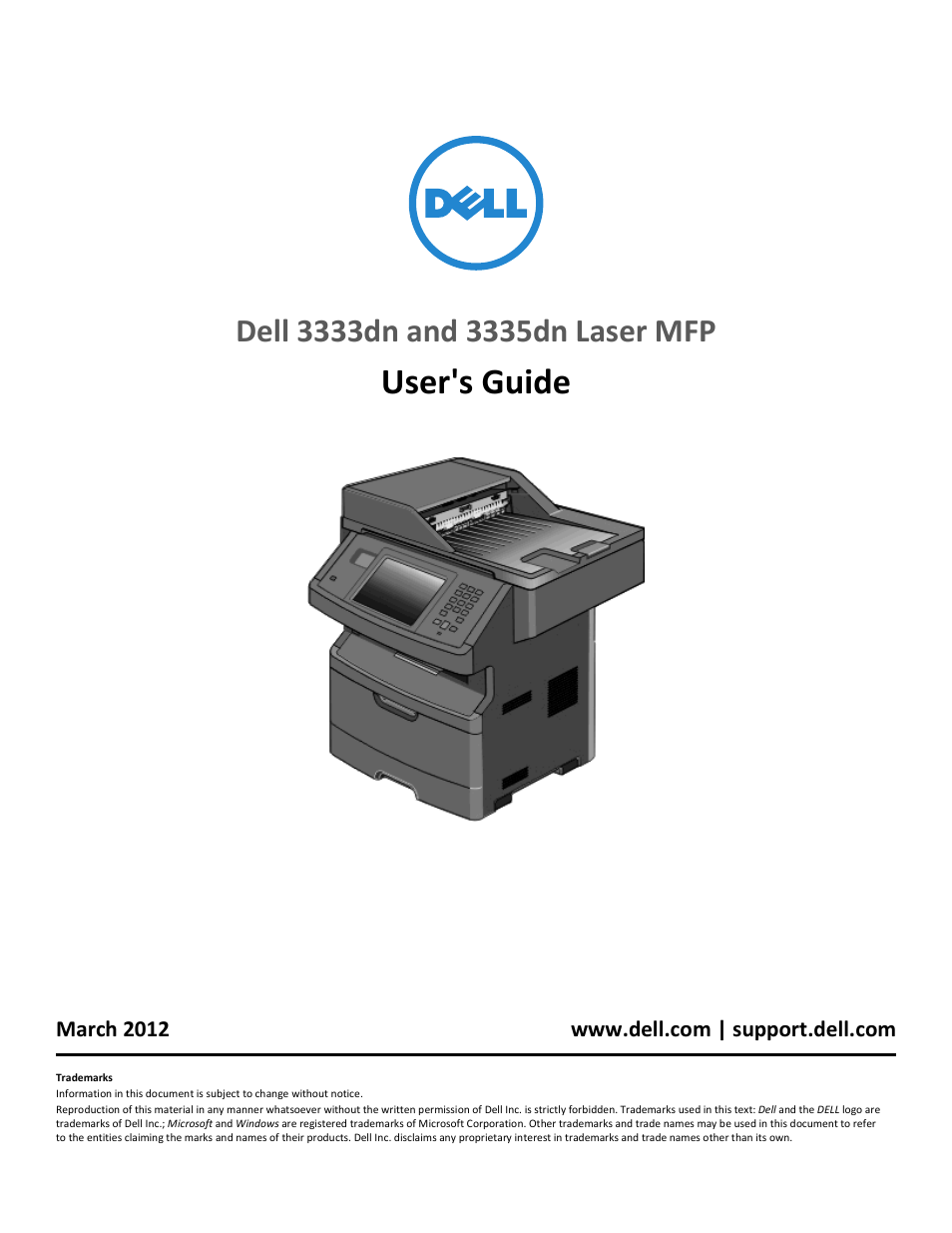 Dell 3333/3335dn Mono Laser Printer User Manual | 302 pages