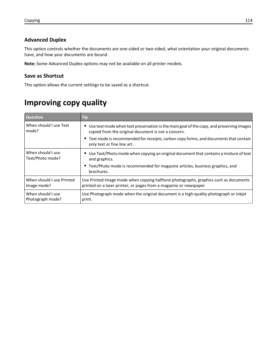 Improving copy quality | Dell 3333/3335dn Mono Laser Printer User Manual | Page 114 / 302