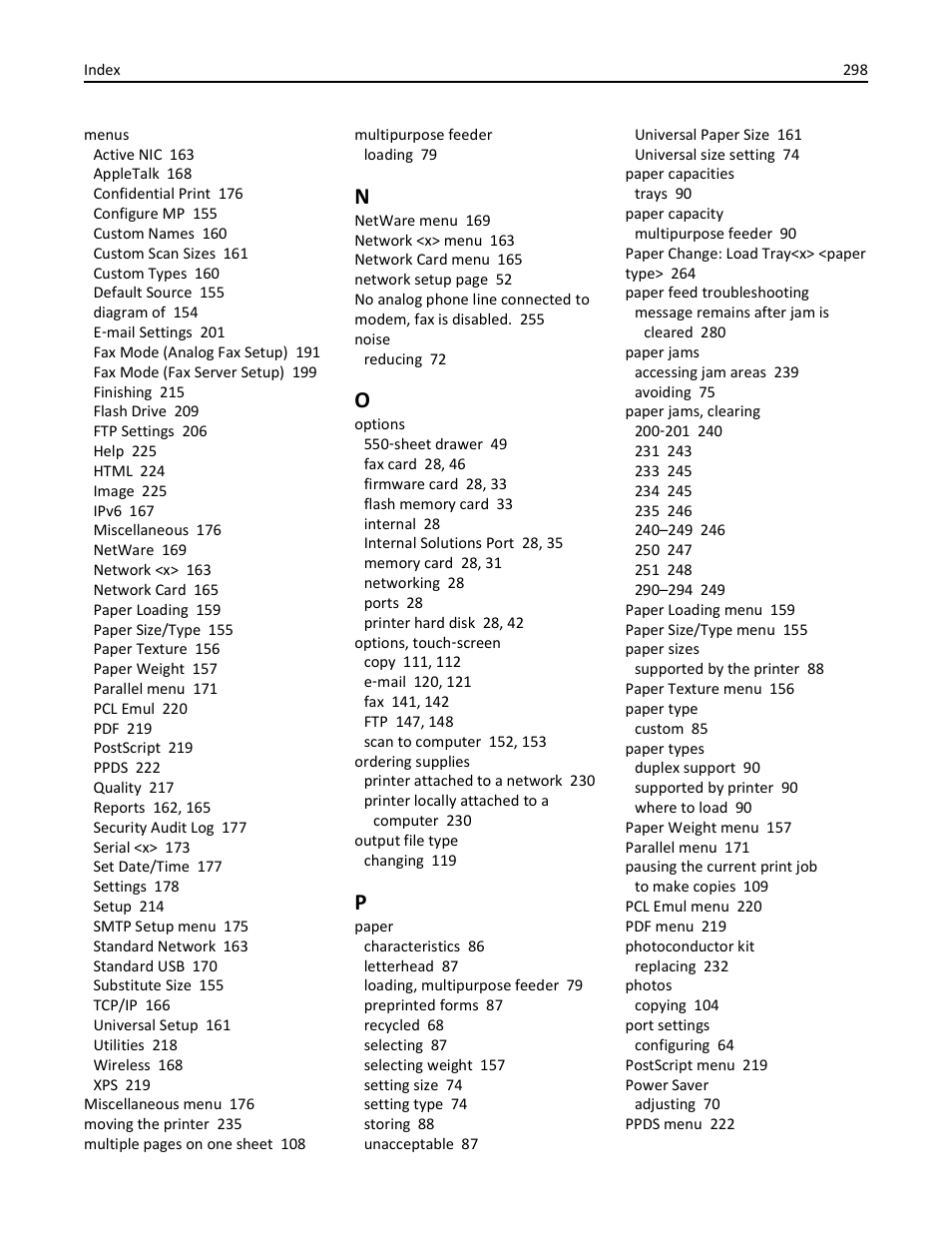 Dell 3333/3335dn Mono Laser Printer User Manual | Page 298 / 302