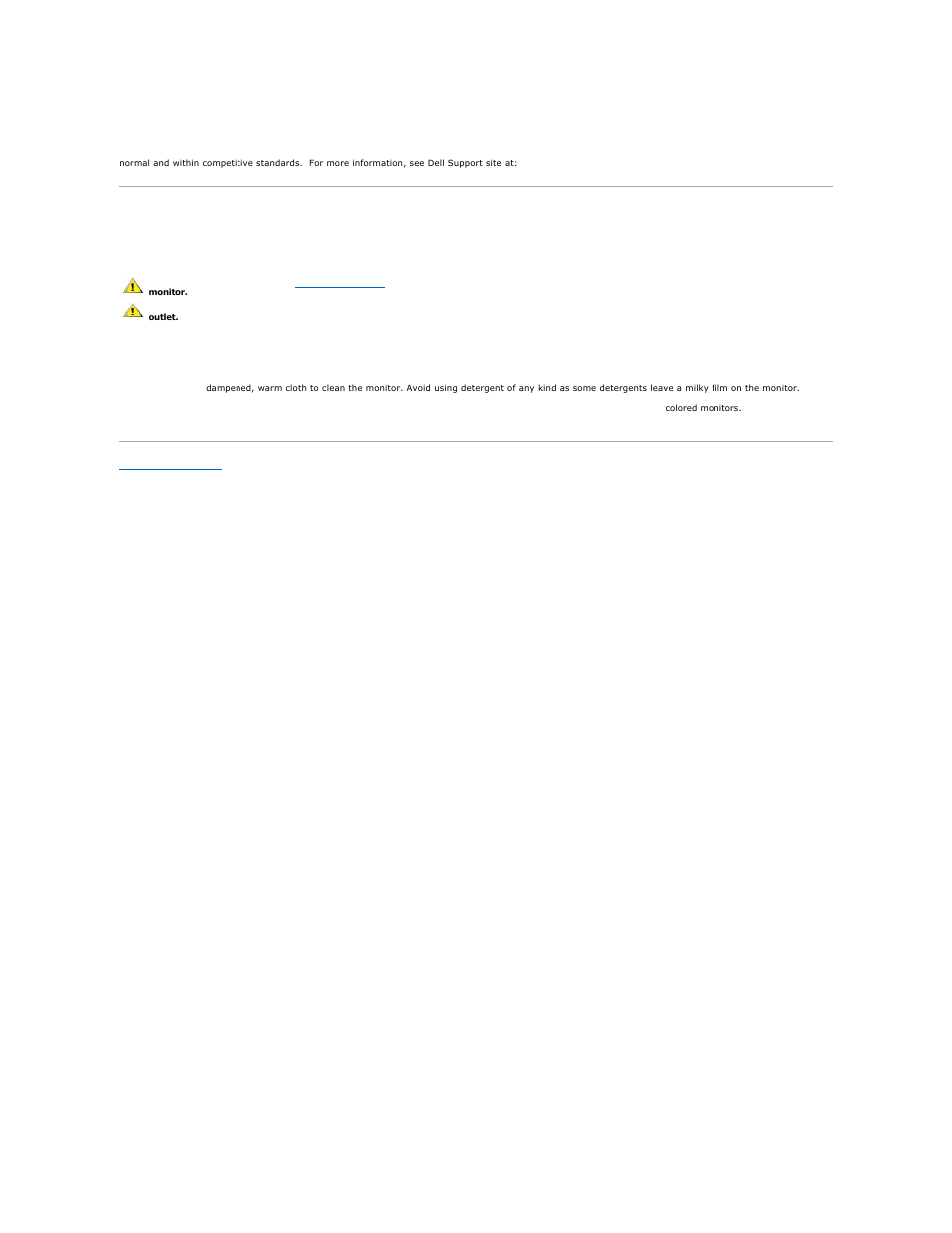 Maintenance guidelines, Caring for your monitor | Dell ST2310 Monitor User Manual | Page 10 / 33