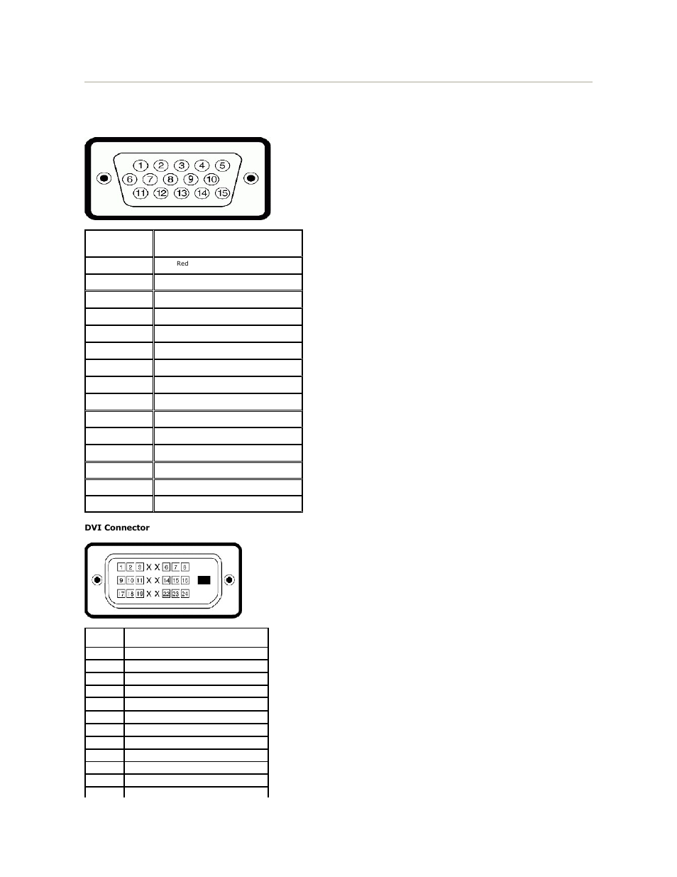 Pin assignments | Dell ST2310 Monitor User Manual | Page 6 / 33