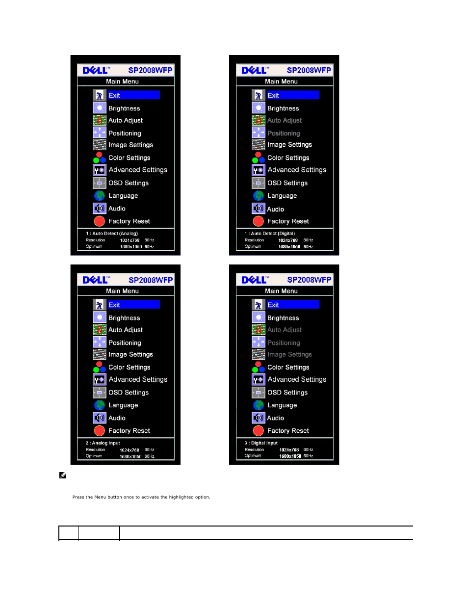 Dell SP2008WFP Monitor User Manual | Page 17 / 31